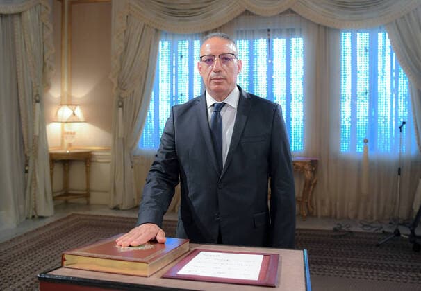 Bilder des Jahres 2021, News 07 Juli News Themen der Woche KW30 News Bilder des Tages (210729) -- TUNIS, July 29, 2021 -- Ridha Gharsallaoui takes the constitutional oath as Tunisian interior minister during an inauguration ceremony in Tunis, Tunisia, on July 29, 2021. Kais Saied has appointed Ridha Gharsallaoui as the new interior minister, the presidency said on Thursday. ( Handout via Xinhua) TUNISIA-TUNIS-PRESIDENT-NEW INTERIOR MINISTER TunisianxPresidency 