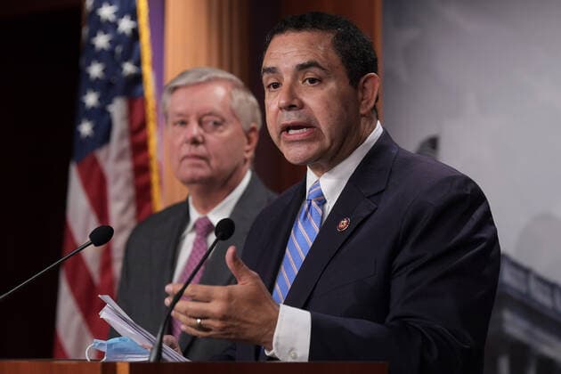 July 30, 2021, Washington, Distric of Columbia, USA: Congressman HENRY CUELLAR(D-TX) speaks during a press conference about The US-Mexico Border, today on July 30, 2021 at Senate Estudio Capitol Hill in Washington DC, USA. Washington USA - ZUMAn298 20210730_znp_n298_016 Copyright: xLeninxNollyx