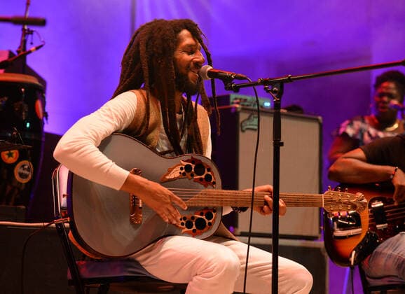 HOLLYWOOD FL - JULY 31: Julian Marley performs at The Arts Park Amphitheater at Young Circle on July 31, 2021 in Hollywood, Florida. Copyright: xmpi04 MediaPunchx