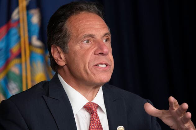 Governor Coumo announcement to combat COVID-19 Delta variant Governor Andrew Cuomo holds press briefing and makes announcement to combat COVID-19 Delta variant at 633 3rd Avenue. Governor announced that employees of MTA and New York Port Authority will be required to get vaccinatedor be tested weekly starting Labor Day in order to get to work. He also urged private employers to follow the state. New York New York United States Copyright: LevxRadin