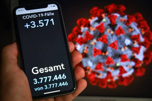 Coronavirus in Deutschland - Covid-19-Dashboard des Robert Koch-Institut 04.08..2021: Robert Koch-Institut: 7-Tage-Inzidenz 18,5. 7-Tage-Fallzahl 15.373. COVID-19-Fälle 3.777.446. Zugang um 3.581 dem Vortag. COVID-19-Todesfälle 91.704. Zugang um 25 gegenüber dem Vortag.