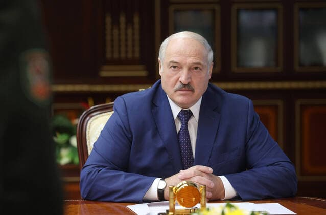 MINSK, BELARUS - AUGUST 5, 2021: Belarusâ€™ President Alexander Lukashenko holds a meeting on the current situation at the Belarusian state borders. Lukashenko has instructed the countryâ€™s security officials to tighten state border security in order to prevent border violations. Nikolai Petrov BelTA TASS  TS10B6AF