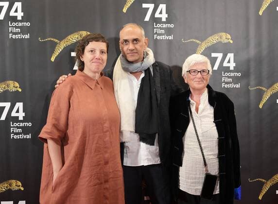Locarno, Switzerland Locarno Film Festival 2021 Giuia film section Leopards of tomorrow Adina Pintilie, Kamal Aljafari, Marie Pierre Marcia In the photo: Adina Pintilie, Kamal Aljafari, Marie Pierre Marcia  Copyright: xNickxZonnax xIPAx xNickxZonnax