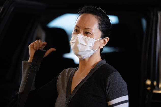 August 6, 2021, Vancouver, BC, Canada: Meng Wanzhou, chief financial officer of Huawei, arrives at B.C. Supreme Court to attend her extradition hearing, in Vancouver, on Friday, August 6, 2021. Vancouver Canada  - ZUMAc35_ 20210806_zaf_c35_146 Copyright: xDarrylxDyckx