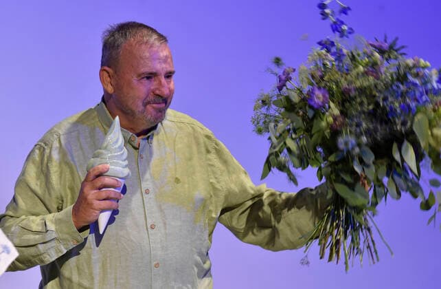 Serbian film and theatre director Goran Markovic received the Annual Award of the Association of Czech Film Clubs (ACFK) during the Summer Film School Uherske Hradiste, Czech Republic, on August 6, 2021. (CTKxPhoto DaliborxGluck) CTKPhotoP2021080611337  dg002A