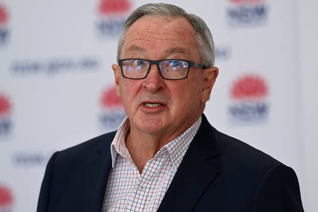 BRAD HAZZARD COVID19 PRESSER, NSW Health Minister Brad Hazzard speaks to the media during a COVID-19 press conference in Sydney, Saturday, August 7, 2021. NSW recorded 319 new locally acquired cases of COVID-19 in the 24 hours to 8pm last night. ( NO ARCHIVING, EDITORIAL USE ONLY, NO USE IN BOOKS WITHOUT CONSENT SYDNEY NSW AUSTRALIA  Copyright: xBIANCAxDExMARCHIx 20210807001565041910
