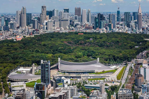 August 6, 2021, Tokyo, Japan: Kenzo Tange s Yoyogi National Stadium, the symbol of the Tokyo 1964 Olympics but currently used as a venue for the Tokyo2020 Olympics as well. Tokyo Japan - ZUMAs197 20210806_zaa_s197_233 Copyright: xTanjaxHouwerzijlx
