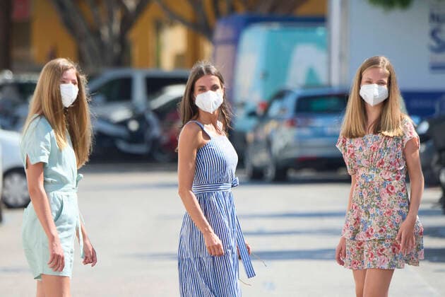 07-08-2021 Reception Princess Leonor and Princess Sofia and Queen Letizia attend the reception and tribute for Joan Cardona after competing at the Tokyo 2020 Olympic games by winning the bronze medal in the Finn class at Real Clun Nautico on Palma de Mallorca. No Spain Â  Copyright: xPPEx