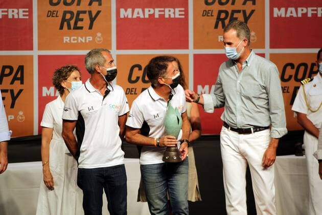 King Felipe VI at the awards ceremony of the Kings Cup of regattas in Palma de Mallorca, Saturday August 7, 2021 Cordon Press