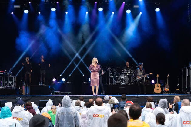 Beatrice Egli live beim Summer in the City Event auf dem Vorplatz der PostFinance-Arena. Bern, 07.08.2021