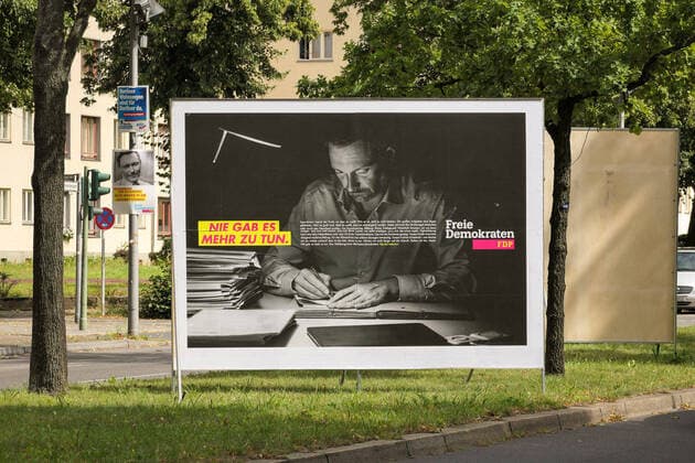 08.08.2021,Berlin,Deutschland,GER,Wahlwerbung (Plakat) zur Bundestagswahl am 26.09.2021.Motiv:FDP Christian Lindner - Nie gab es mehr zu tun.