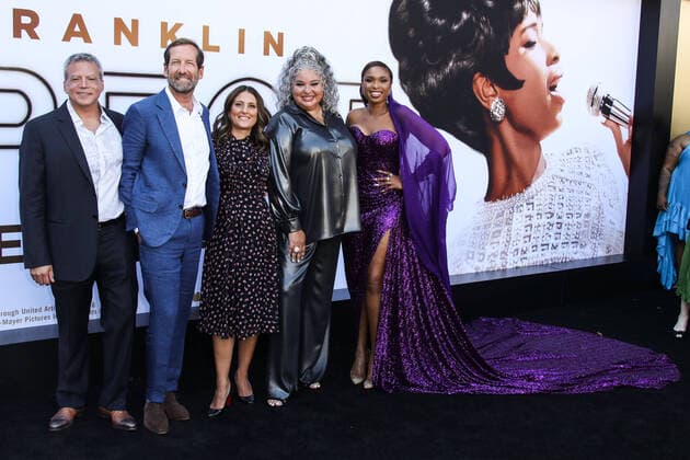 Bilder des Jahres 2021, Entertainment 08 August Entertainment Themen der Woche KW31 Entertainment Bilder des Tages Los Angeles Premiere Of MGM s Respect WESTWOOD, LOS ANGELES, CALIFORNIA, USA - AUGUST 08: Michael De Luca, Kevin Ulrich, Pamela Abdy, Liesl Tommy and Jennifer Hudson arrive at the Los Angeles Premiere Of MGM s Respect held at the Regency Village Theatre on August 8, 2021 in Westwood, Los Angeles, California, United States. Los Angeles California United States collin-losangel210808_np3BC  Copyright: xImagexPressxAgencyx