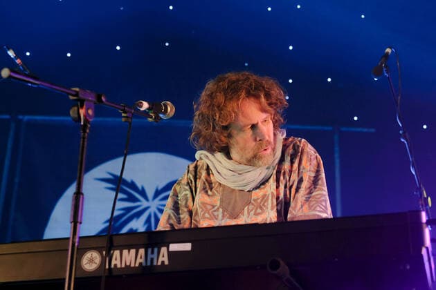 August 8, 2021, Wickham, Hampshire, United Kingdom: Irish singer, songwriter, actor and musician, Liam O Maonlai best known as the lead vocalist with Dublin band The Hothouse Flowers, playing keyboard while performing live on stage at Wickham Festival. Wickham United Kingdom - ZUMAs197 20210808_zaa_s197_229 Copyright: xDawnxFletcher-Parkx