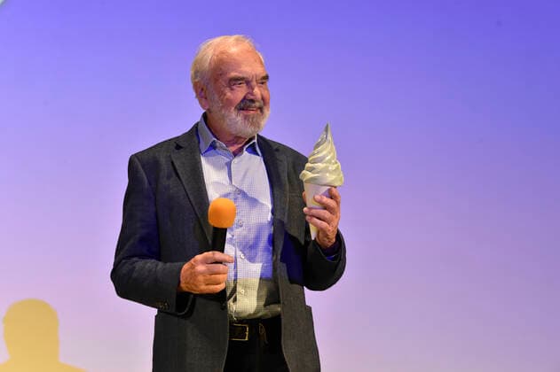 Czech actor and playwright, who will present his films at the LFS Zdenek Sverak receives award of Association of Czech Film Clubs at the ongoing Summer Film School (LFS) in Uherske Hradiste, Czech Republic, August 9, 2021. (CTKxPhoto DaliborxGluck) CTKPhotoP2021080906162  dg013 k