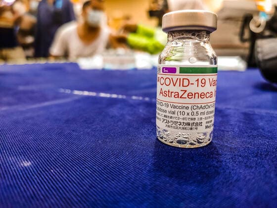 August 10, 2021, Barishal, Barishal, Bangladesh: Vials of Astrazeneca Covid-19 coronavirus vaccines are kept at the venue of a 2nd Dose Astrazeneca vaccination camp at Barishal CIty in Bangladesh. Barishal Bangladesh - ZUMAr337 20210810_zip_r337_037 Copyright: xMustasinurxRahmanxAlvix