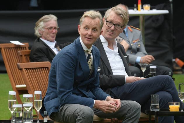 3. Jazzkonzert mit Thomas Quasthoff Max Raabe mit Begleitung Frank-Walter Steinmeier, SPD, Bundespräsident Ansprache bei einem Jazzkonzert mit Thomas Quasthoff & Friends im SchlossGarten Bellevue in Berlin am 10.08.2021