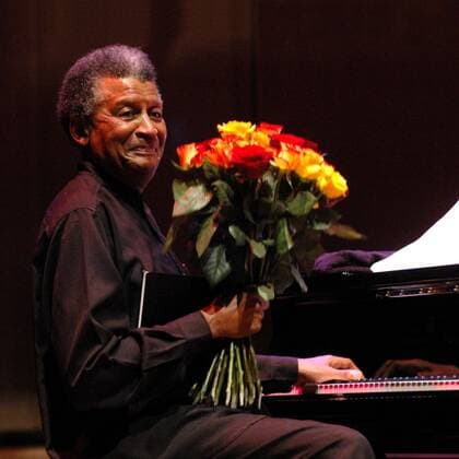 Der südafrikanische Jazz-Pianist Abdullah Ibrahim (früher: Dollar Brand). The jazz pianist Abdullah Ibrahim (aka Dollar Brand) from South Africa. Essen DEU;DE;GERMANY;DEUTSCHLAND;ALLEMAGNE