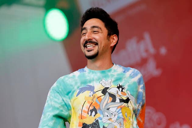 Eko Fresh beim Benefizkonzert für die Opfer der Flutkatastrophe an der Südbrücke. Köln, 11.08.2021