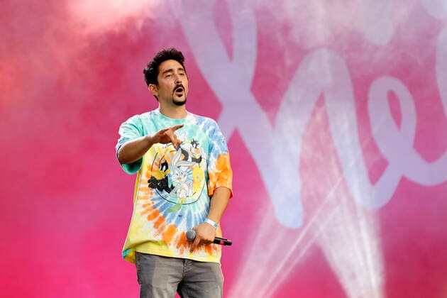 Eko Fresh beim Benefizkonzert für die Opfer der Flutkatastrophe an der Südbrücke. Köln, 11.08.2021