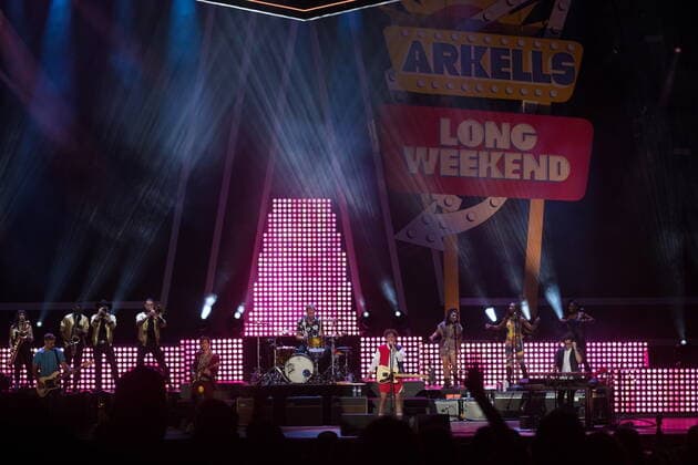 August 13, 2021, Toronto, on, Canada: The Arkells perform at the Budweiser Stage in Toronto on Friday, August 13, 2021. The concert marked the first live event for the band in 17 months due to COVID-19 restrictions. Toronto Canada  - ZUMAc35_ 20210813_zaf_c35_188 Copyright: xTijanaxMartinx