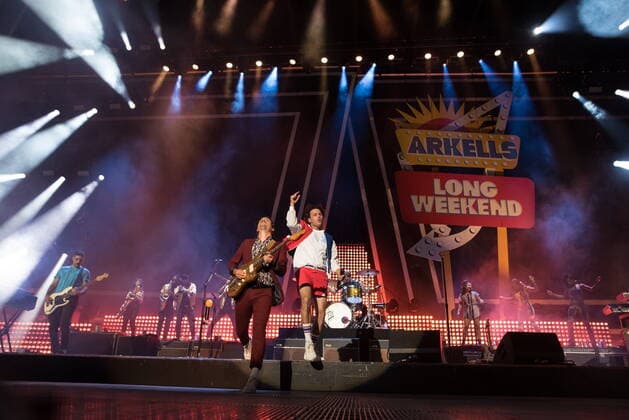 August 13, 2021, Toronto, on, Canada: The Arkells perform at the Budweiser Stage in Toronto on Friday, August 13, 2021. The concert marked the first live event for the band in 17 months due to COVID-19 restrictions. Toronto Canada  - ZUMAc35_ 20210813_zaf_c35_189 Copyright: xTijanaxMartinx