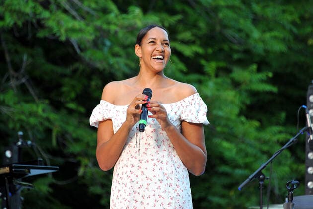 Sängerin Cassandra Steen. Sängerin Cassandra Steen während eines Auftritts am13.08.2021 auf der Seebühne im Luisenpark Mannheim. 20210813MWI0838