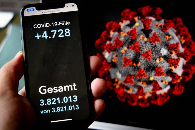 Coronavirus in Deutschland - Covid-19-Dashboard des Robert Koch-Institut 15.08.2021: Robert Koch-Institut: 7-Tage-Inzidenz 35,0. 7-Tage-Fallzahl 29.099. COVID-19-Fälle 3.821.013. Zugang um 4.728 dem Vortag. COVID-19-Todesfälle 91.867. Zugang um 3 gegenüber dem Vortag.