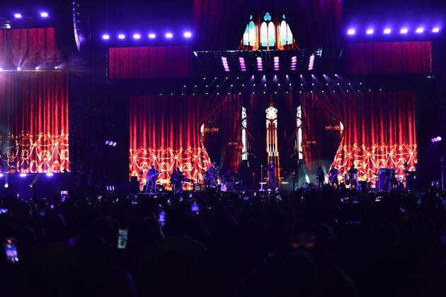 MIAMI GARDENS, FL - AUGUST 14: Dominican-American Bachata Group Aventura performs on stage during the Inmortal Tour at Hard Rock Stadium on August 14, 2021 in Miami Gardens, Florida. Copyright: xmpi10x
