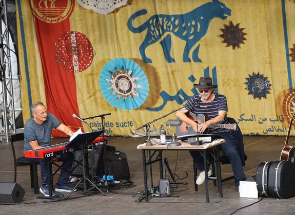 Neuwied Wolfgang Niedecken liest und singt Bob Dylan vor dem Engerser Schloss. Copyright: xJoergxNiebergall Eibner-Pressefox EP_JNL