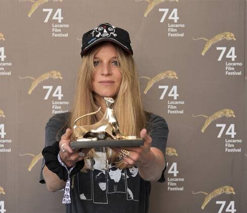 Locarno, Switzerland Locarno Film Festival 2021 Palmares awards ceremony photocall Locarno Film Festival Pardo Swatch First Feature Award In the photo: Charlotte Colbert actress  Copyright: xNickxZonnax xIPAx xNickxZonnax