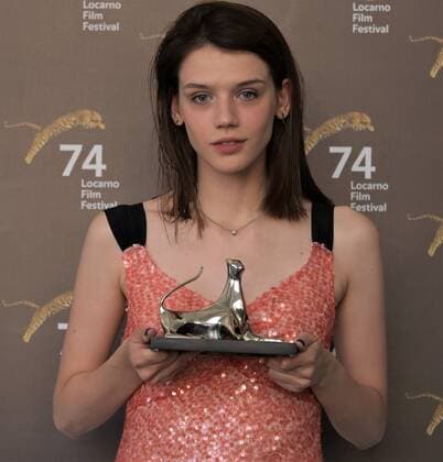 Locarno, Switzerland Locarno Film Festival 2021 Palmares awards ceremony photocall Locarno Film Festival Pardo best female interpreter 2021 LFF In the photo: Anastasiya Krasovskaya actress  Copyright: xNickxZonnax xIPAx xNickxZonnax