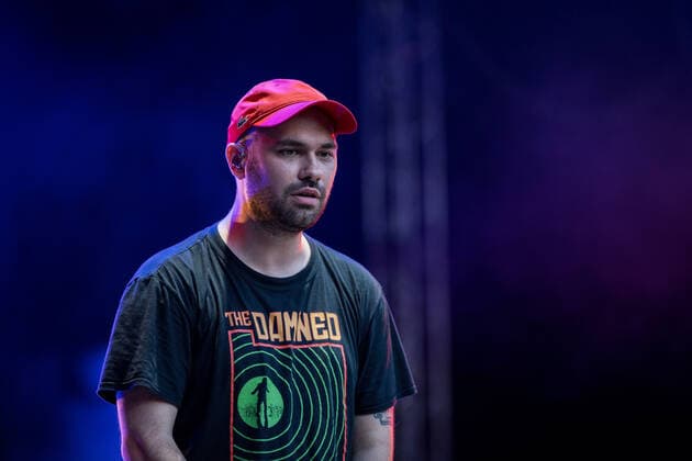Rapper Koljah - Die Hip Hop Band Antilopen Gang mit der Insolvenzverschleppung Tour auf dem Kunst!Rasen Bonn, 15.08.2021 veranstaltet von der E.L.Hartz Promotion GmbH Bonn Gronau NRW Deutschland