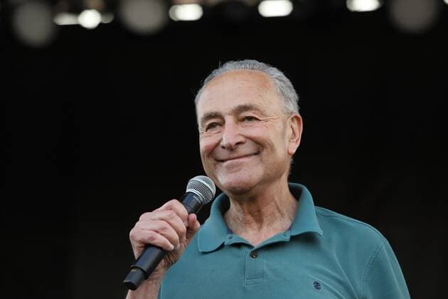 August 16, 2021, Bronx, New York, USA: US Senate Leader Chuck Schumer during hip hop concert in Orchard Beach, Bronx, New York, during NYC Homecoming Week, which runs from 14 to 22 August with more than 100 arts, culture, entertainment and community events in various parts of the city. Even at outdoor events, people must show proof of vaccination.  Copyright: xJosexFranciscox
