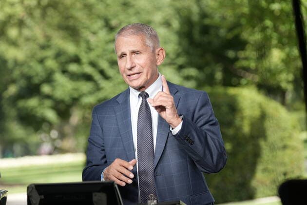 August 18, 2021, Washington, District of Columbia, USA: Dr. Anthony Fauci, Director of the National Institute of Allergy and Infectious Diseases at the National Institutes of Health, participates in a network interview at the White House in Washington, DC on August 18, 2021 Washington USA - ZUMAs152 20210818_zaa_s152_002 Copyright: xChrisxKleponisx