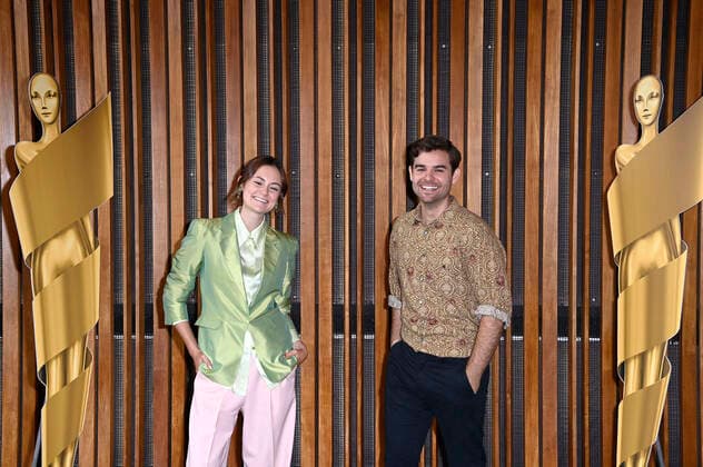 Lea van Acken und Lucas Reiber bei der Nominierungsbekanntgabe zum Deutschen Filmpreis 2021 im Kino International. Berlin, 19.08.2021