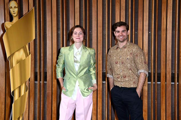 Lea van Acken und Lucas Reiber bei der Nominierungsbekanntgabe zum Deutschen Filmpreis 2021 im Kino International. Berlin, 19.08.2021
