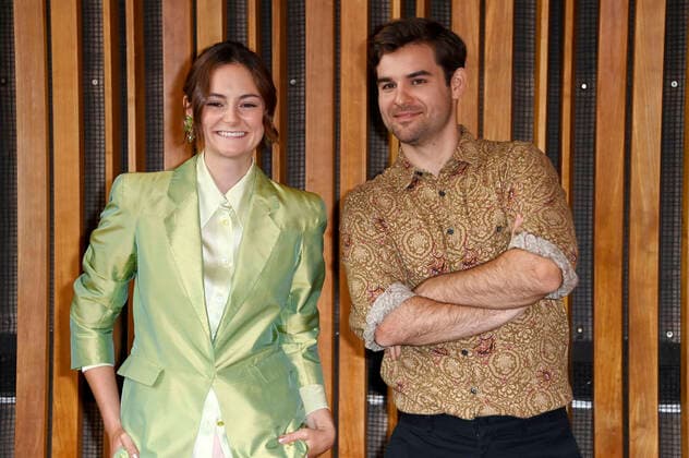 Lea van Acken und Lucas Reiber bei der Nominierungsbekanntgabe zum Deutschen Filmpreis 2021 im Kino International. Berlin, 19.08.2021