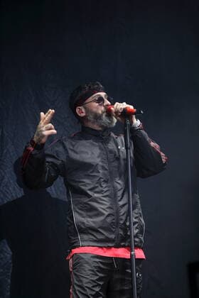 Sido bei einem Konzert in der Parkbühne Wuhlheide in Berlin, 20. August 2021. Sido Konzert Wuhlheide