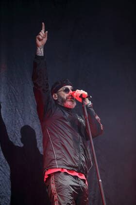 Sido bei einem Konzert in der Parkbühne Wuhlheide in Berlin, 20. August 2021. Sido Konzert Wuhlheide