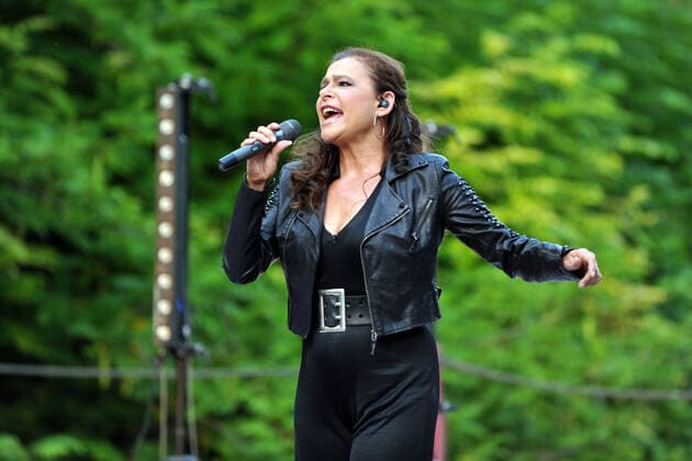 Sängerin Julia Neigel. Sängerin Julia Neigel während eines Auftritts am20.08.2021 auf der Seebühne im Luisenpark Mannheim. 20210820MWI2883