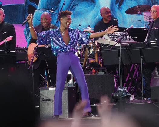 August 21, 2021, New York, New York, USA: NEW YORK, NEW YORK - AUGUST 21: Jon Batiste performs onstage during We Love NYC: The Homecoming Concert Produced by NYC, Clive Davis, and Live Nation on August 21, 2021 in Central Park in New York City New York USA - ZUMAr334 20210821_znp_r334_047 Copyright: xDebraxL.xRothenbergx