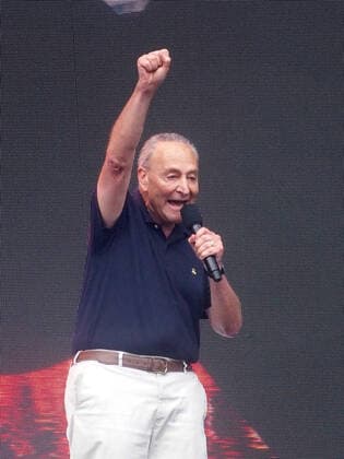 August 21, 2021, New York, New York, USA: New York,The Outer Rainband of Hurricane Henri prompted the premature end of the concert Ã¢â‚¬oeWE LOVE NYC: The Homecoming Concert produced by New York City, Clive Davis and Live Nation. .The concert featured music icons and contemporary artists spanning musical and entertainment genres. The outer band of Hurricane Henri prompted the premature end of the concert.Ã¢â‚¬Â¢. Senate Majority Leader Charles Schumer New York USA - ZUMAct2_ 20210821_zaf_ct2_128 Copyright: xBrucexCotlerx