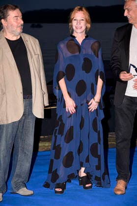 Bernd Elstner und Birgit Minichmayr bei der 3. Verleihung des Hannelore Elsner Preises beim 15. Fünf Seen Filmfestival im Seebad Starnberg. Starnberg, 21.08.2021