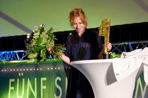Birgit Minichmayr bei der 3. Verleihung des Hannelore Elsner Preises beim 15. Fünf Seen Filmfestival im Seebad Starnberg. Starnberg, 21.08.2021