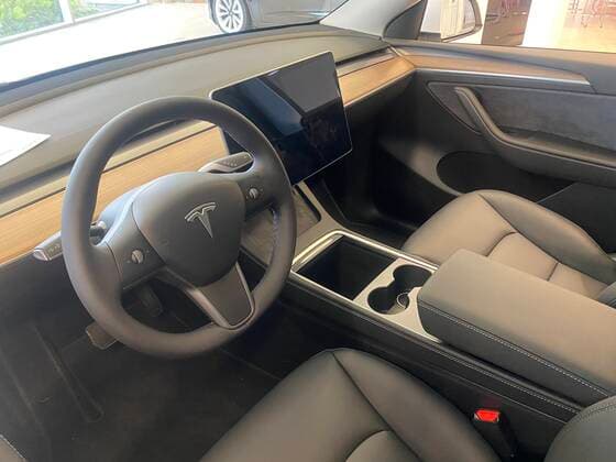 The American company Tesla presented a new Tesla Model Y electric car to journalists on August 23, 2021 in Pruhonice, Czech Republic. (CTKxPhoto JaroslavxBenes) CTKPhotoP2021082304415  BNS 3