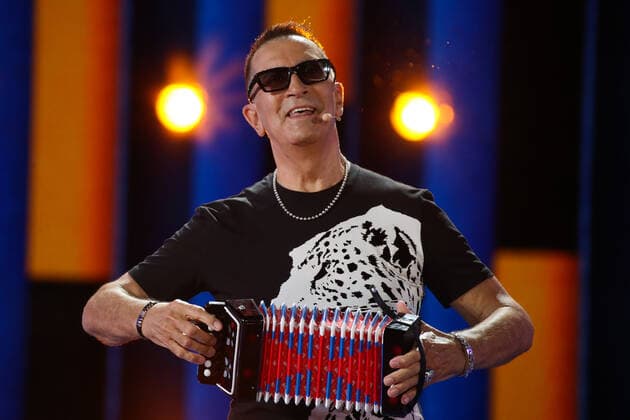 SOCHI, RUSSIA - AUGUST 25, 2021: Guest singer Alexander Buinov performs in a gala concert on the closing day of the 2021 New Wave Song Contest, an international competition for young pop music performers. Eleven singers representing nine countries took part in the contest, which ran from 19 to 25 August. Vyacheslav Prokofyev TASS  TS10DCA5