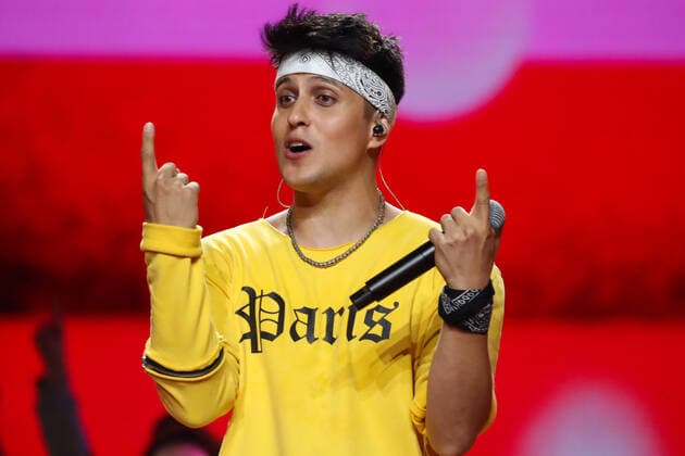 SOCHI, RUSSIA - AUGUST 25, 2021: Guest singer Khabib Sharipov performs in a gala concert on the closing day of the 2021 New Wave Song Contest, an international competition for young pop music performers. Eleven singers representing nine countries took part in the contest, which ran from 19 to 25 August. Vyacheslav Prokofyev TASS  TS10DCAA