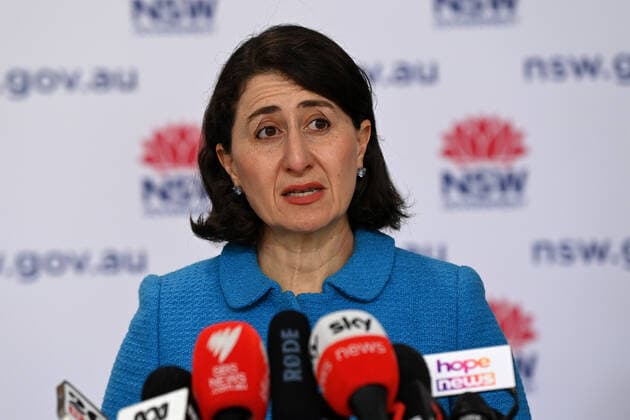 GLADYS BEREJIKLIAN COVID19 PRESSER, NSW Premier Gladys Berejiklian speaks to the media during a press conference to provide a COVID-19 update, in Sydney, Thursday, August 26, 2021. NSW recorded 1,029 new locally acquired cases of COVID-19 as the entire state continues in lockdown. ( NO ARCHIVING, EDITORIAL USE ONLY, NO USE IN BOOKS WITHOUT CONSENT SYDNEY NSW AUSTRALIA  Copyright: xBIANCAxDExMARCHIx 20210826001569806316