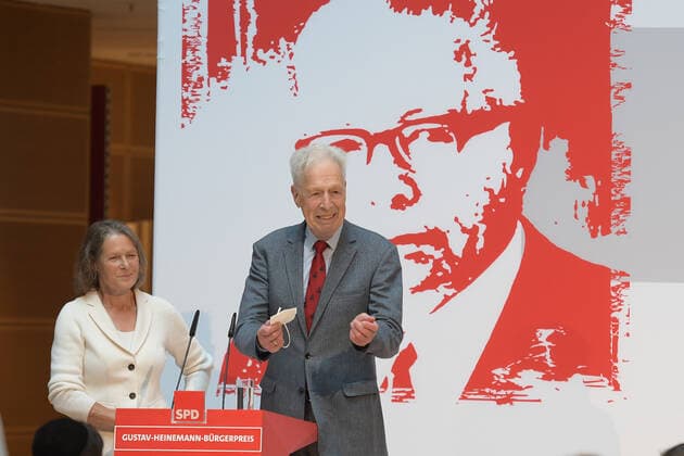 Gustav Heinemann Bürgerpreis 2021 Christina Rau, Henning Scherf Verleihung des Gustav-Heinemann Bürgerpreises im Atrium des Willy-Brandt-Haus in Berlin am 26.08.2021