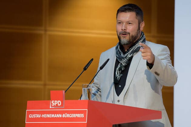 Gustav Heinemann Bürgerpreis 2021 Ender Cetin, Imam Verleihung des Gustav-Heinemann Bürgerpreises im Atrium des Willy-Brandt-Haus in Berlin am 26.08.2021